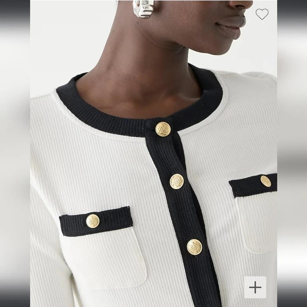J.Crew Vintage Rib Lady Jacket Classic Office Lightweight Cotton Preppy Chic